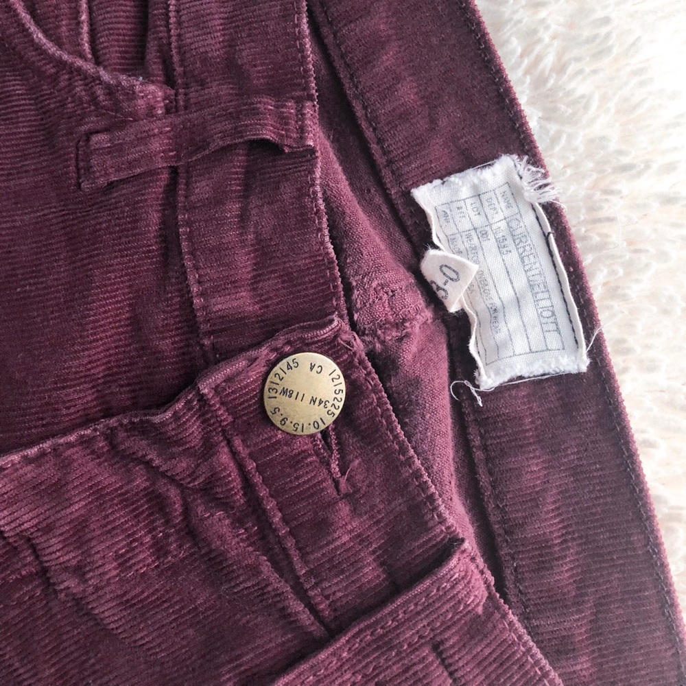 Current Elliot Skinny Cords - Wine Color - Size 23